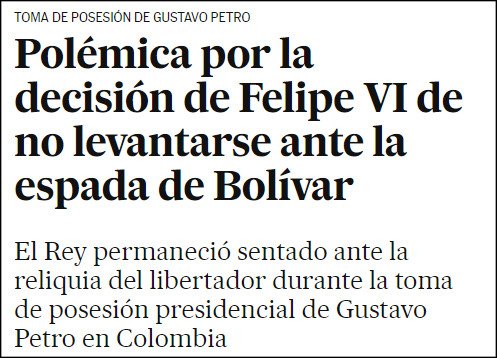 “玻利瓦尔剑”现身<em>哥伦比亚</em>总统就职典礼，西班牙国王不起身...